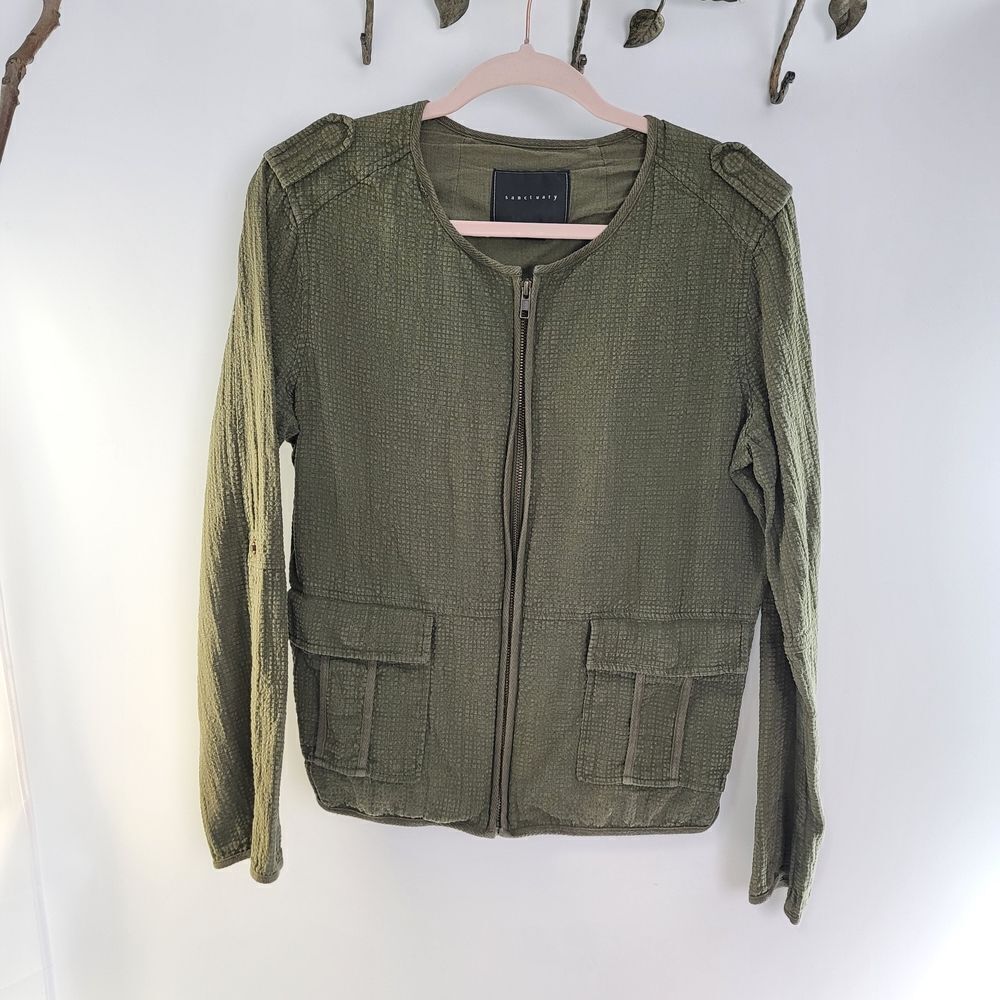 Sanctuary Puckered Army Green Women's Jacket